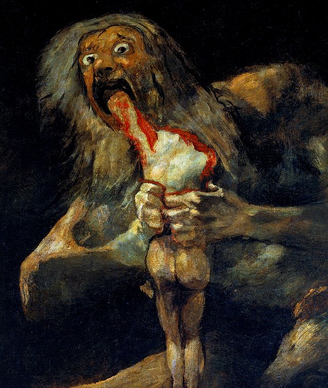 Francisco de  Goya Saturno devorando a su_hijo 1819-1823